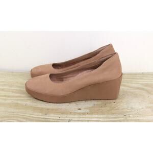 Vionic Shoes 9.5 Brown Leather Sereno Wedge Slip On Pumps